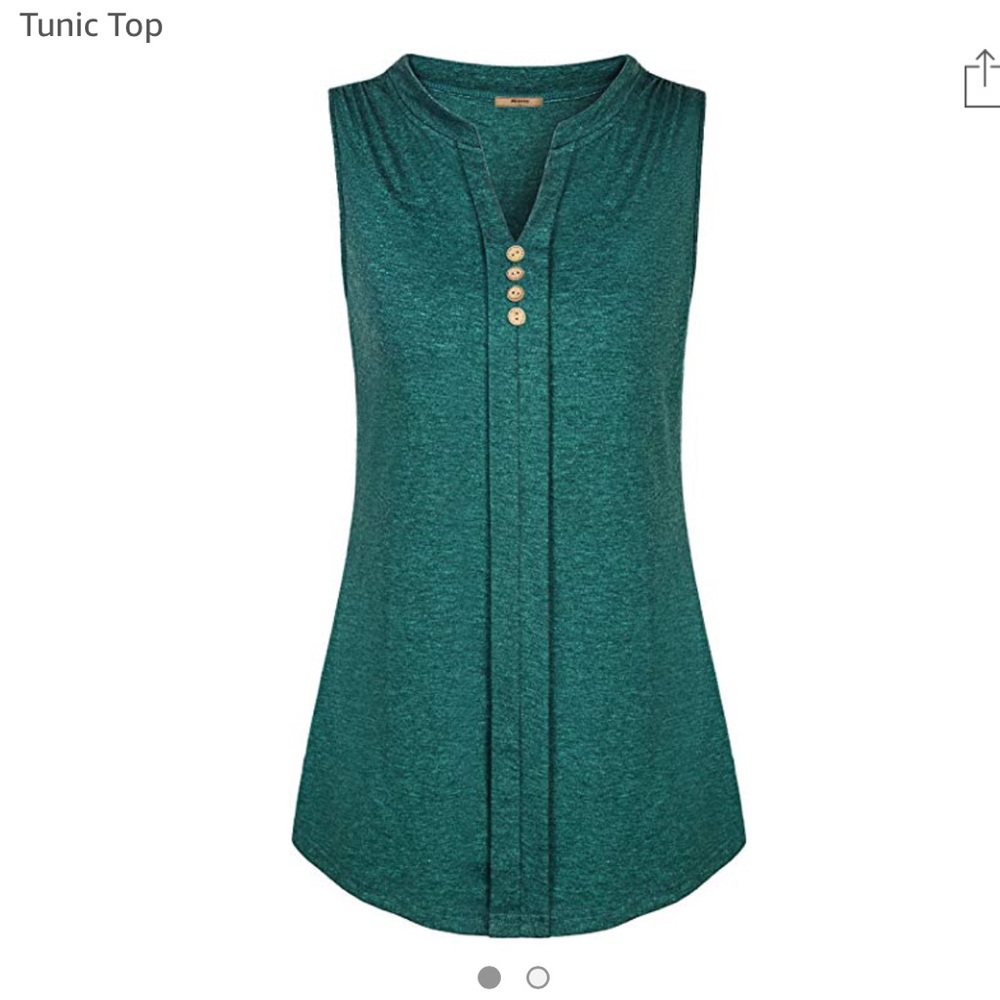 Short sleeve green tunic tee